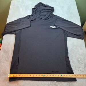 Palmyth Performance‎ Fishing Hoodie Mens XXL Black Marlin Graphic Neck Gaiter